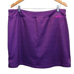 Be Inspired Navy Blue and Purple Golf Skirt Tennis Skort Athletic Skirt Size XL